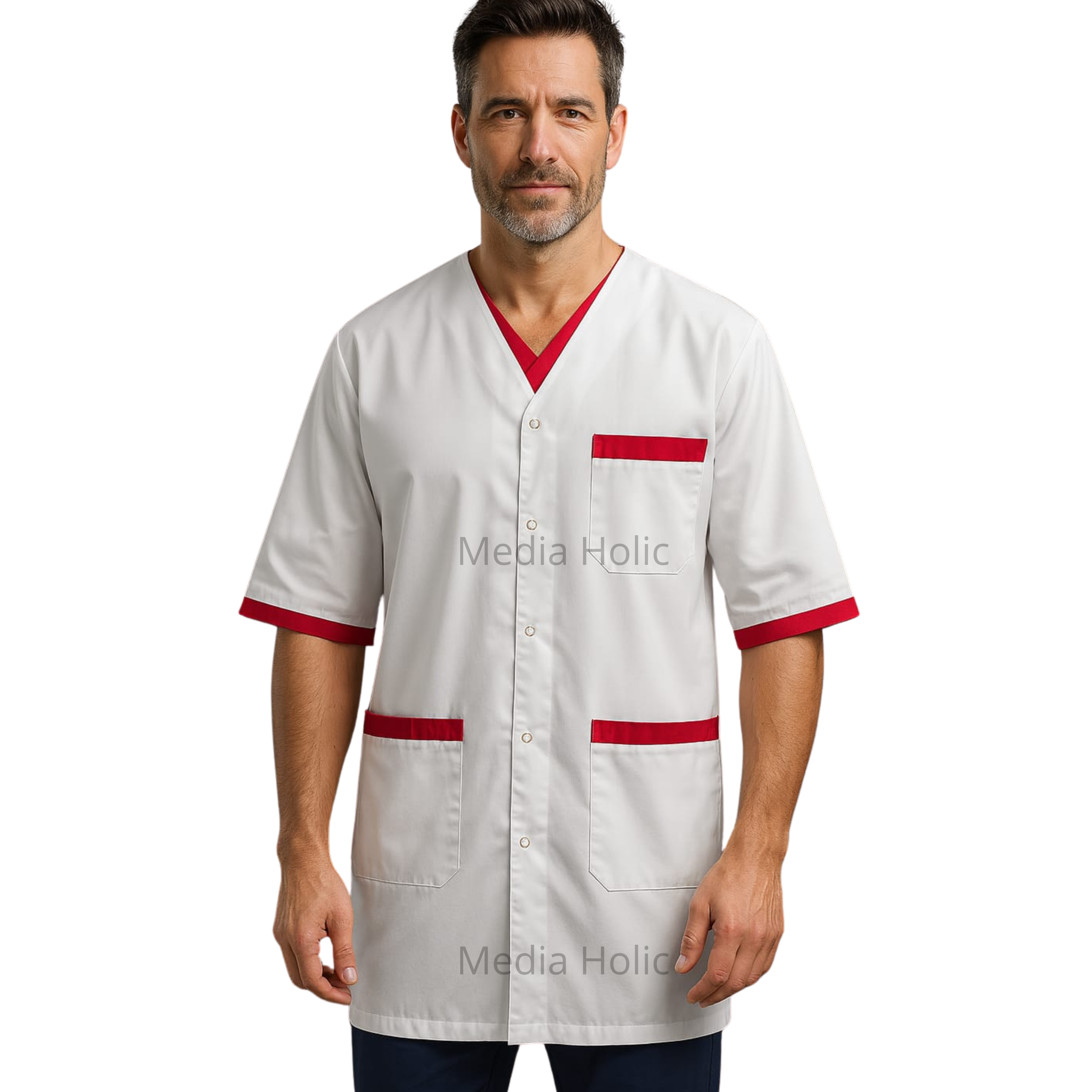 Blouse pratique et professionnelle personnalisable