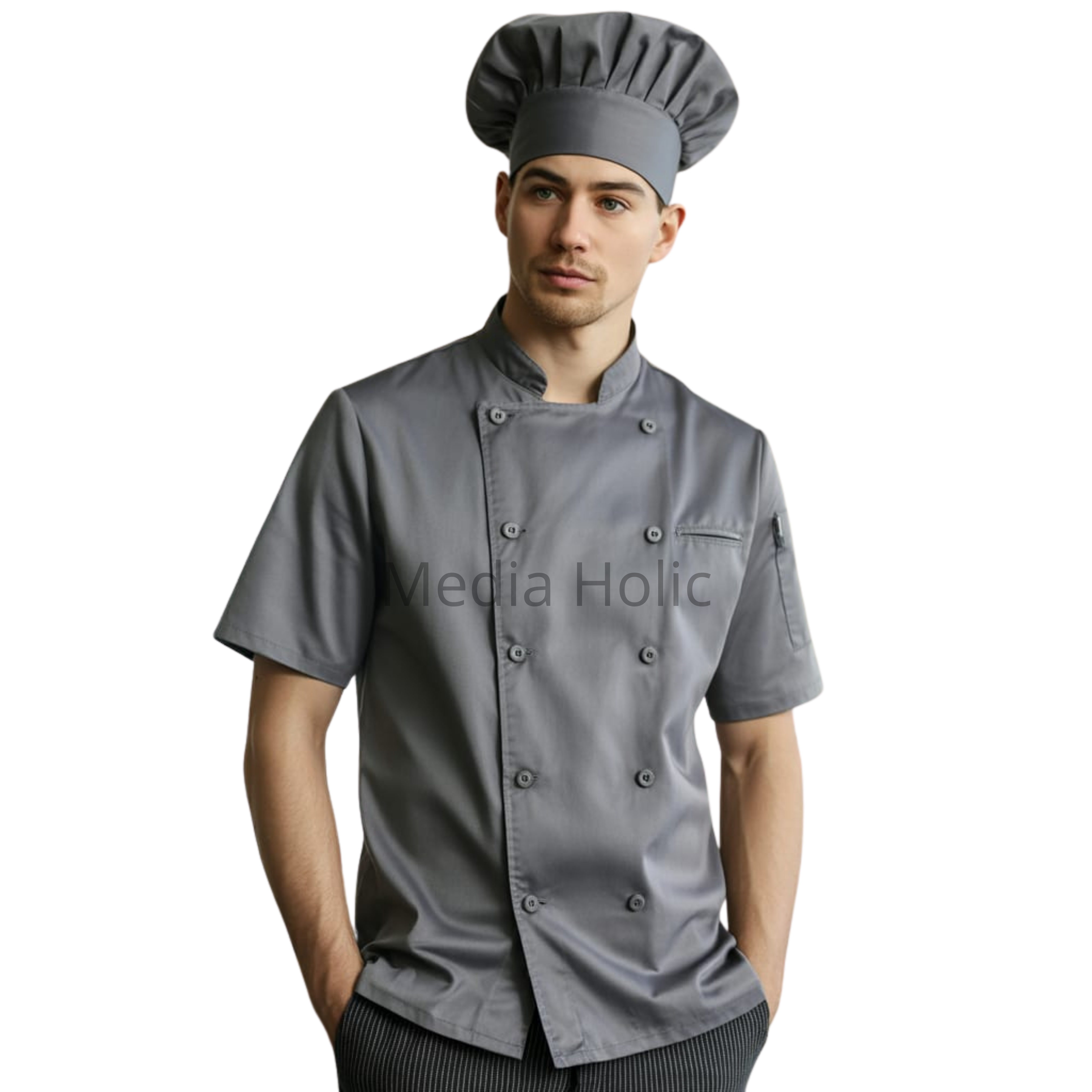 Tenue de Chef Professionnelle Gris Moderne