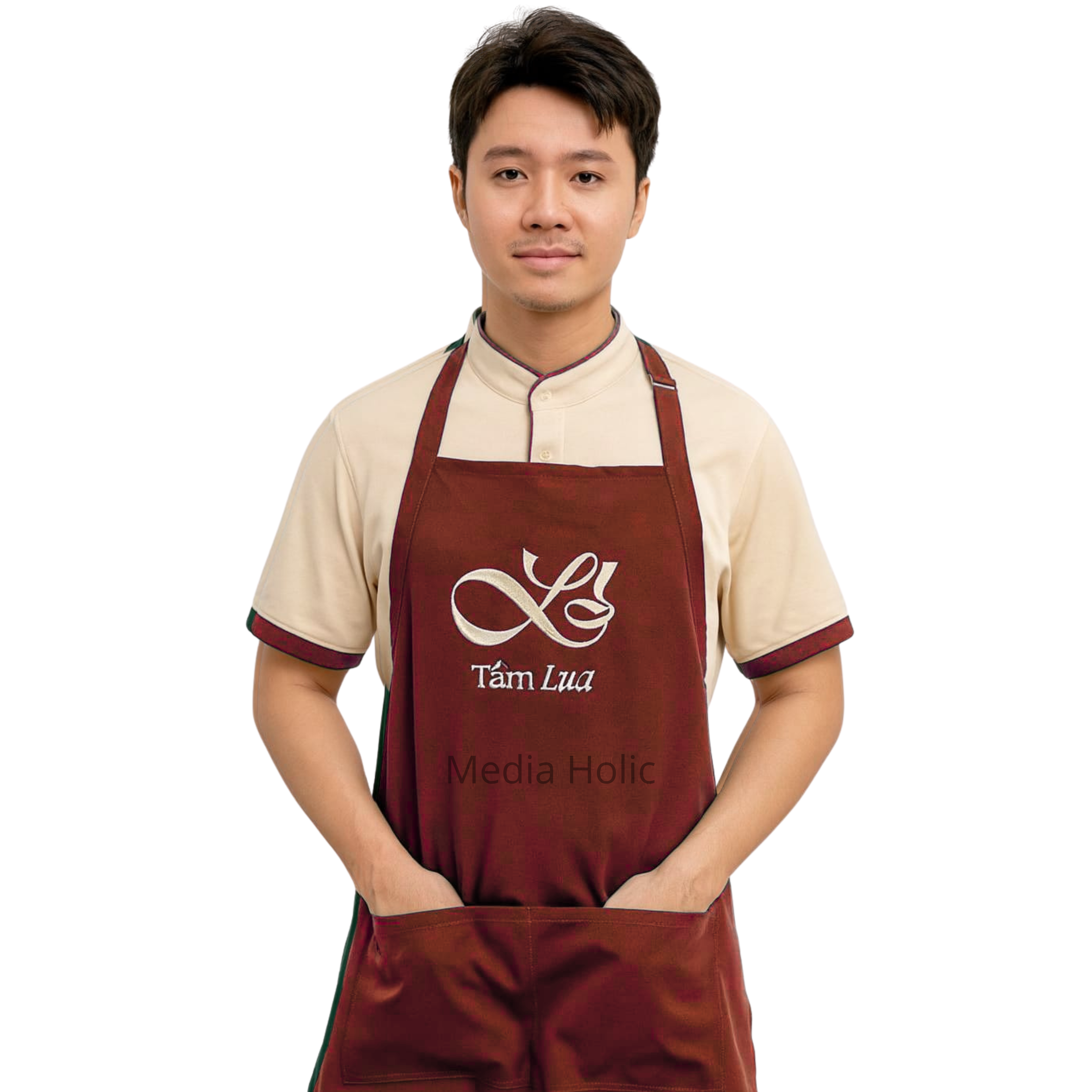 Tablier Professionnel Vert – Uniforme Durable et Élégant