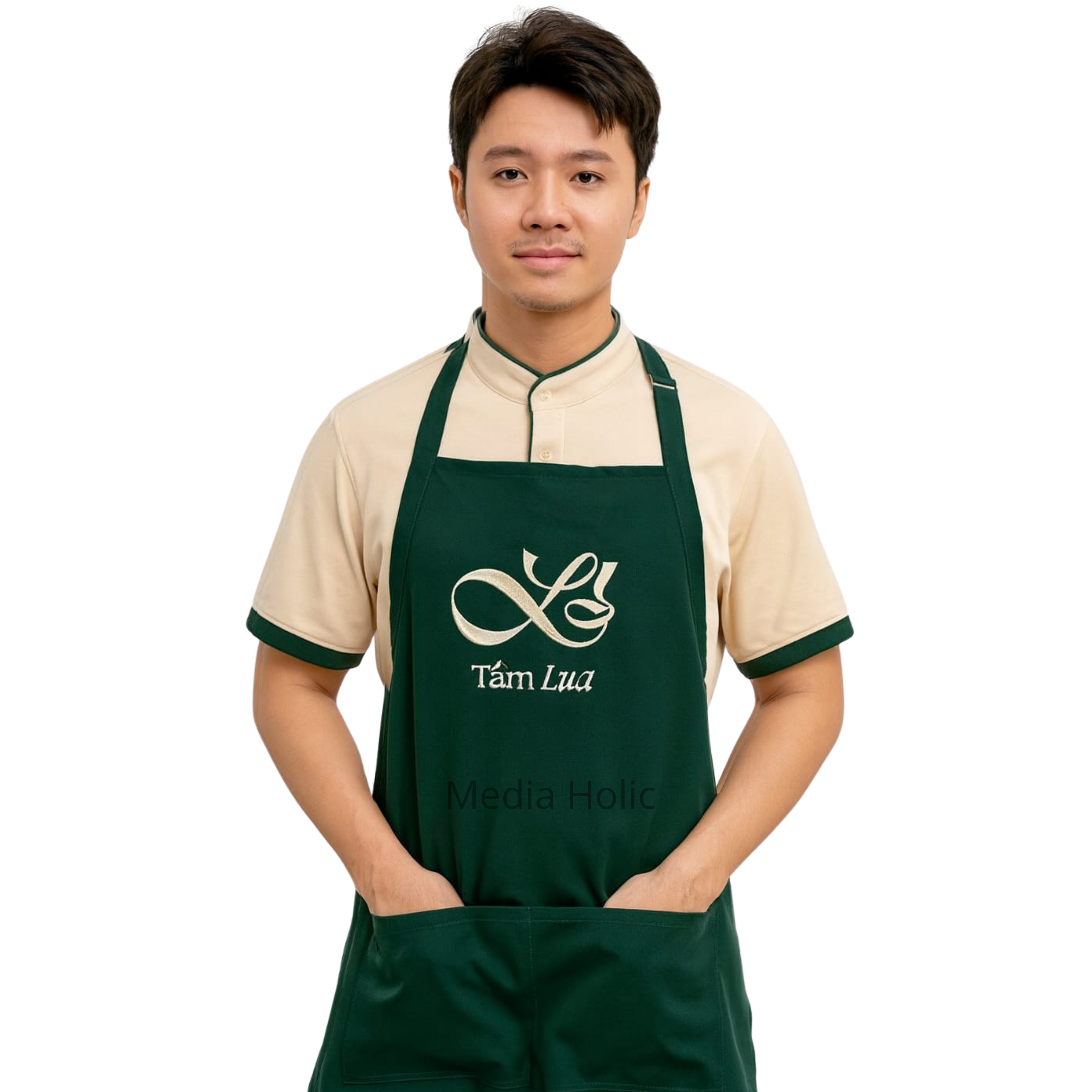 Tablier Professionnel Vert – Uniforme Durable et Élégant