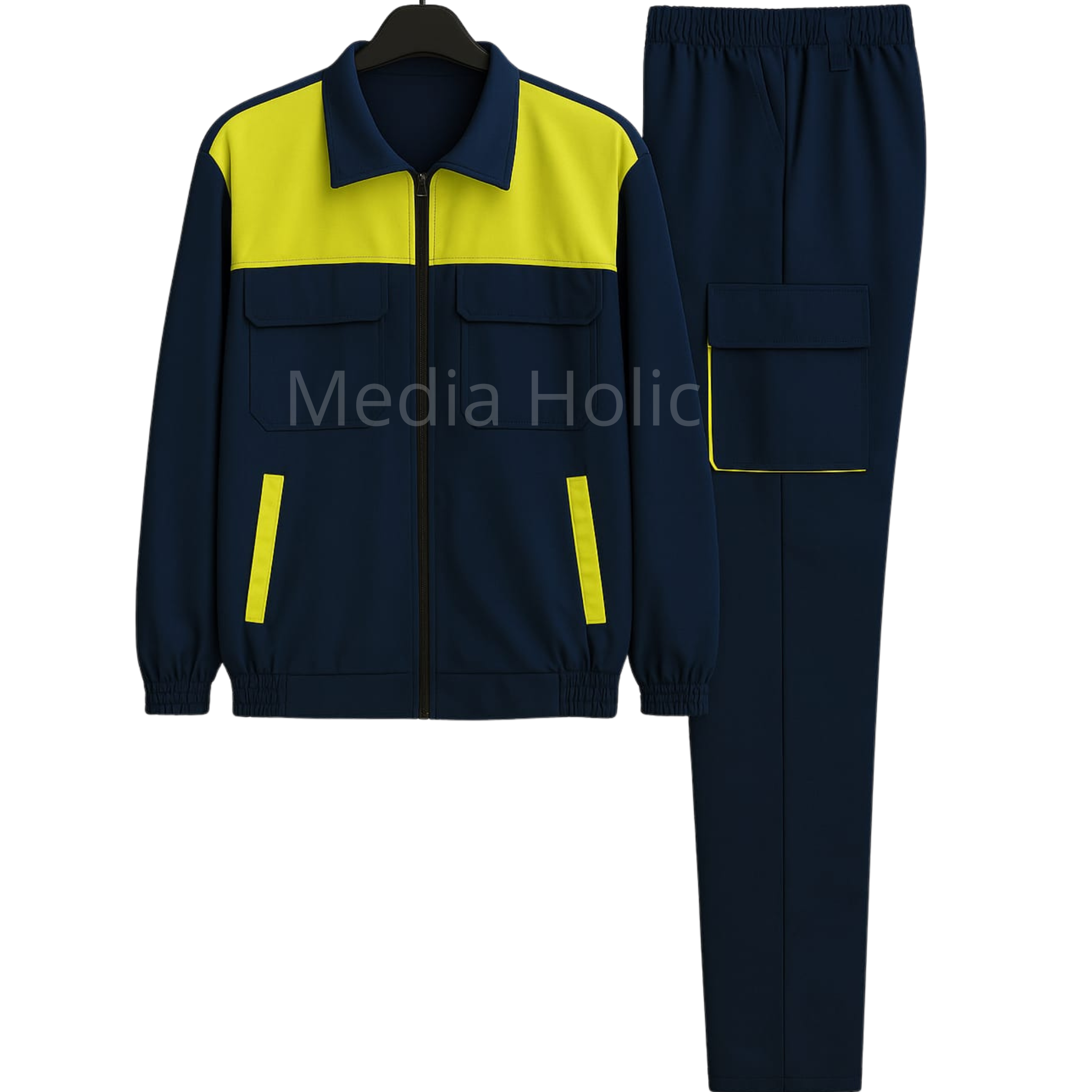 Chemise de travail industrielle réfléchissante bicolore